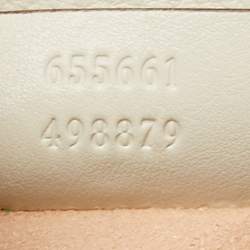 Pre Owned Gucci Off White Leather Mini Diana Tote