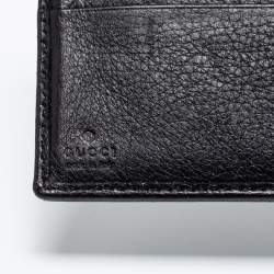 Gucci Black GG Canvas and Leather French Wallet