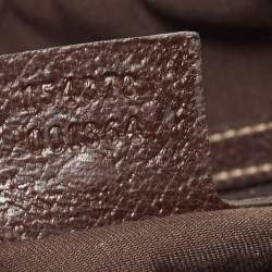 مملوكة مسبقًا Gucci Beige/Brown GG Canvas and Leather Horsebit Amalfi Hobo