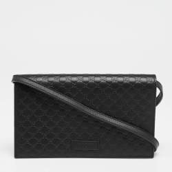 Gucci Microguccissima Tote with Strap Black in Leather - US