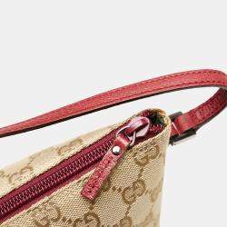 Pre Owned Gucci Beige GG Canvas Boat Baguette