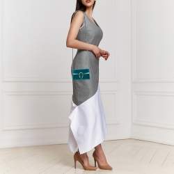 Pre Owned حقيبة كتف غوتشي ديونسيوس سوبر جلد وقطيفة أزرق مخضر صغيرة