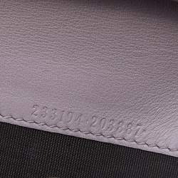 Pre Owned محفظة بسحاب مستدير غوتشي جلد ميكروغوتشيسيما وردي فاتح