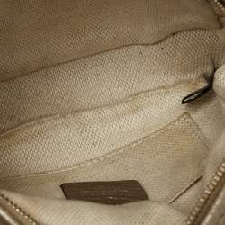 Pre Owned حقيبة كروس غوتشي ميني سوهو ديسكو جلد ميتالك بيج بسلسلة