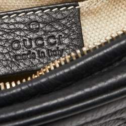 Pre Owned Gucci Black Leather Mini Soho Disco Chain Crossbody Bag