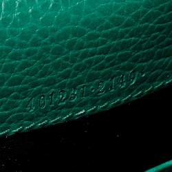 Pre Owned محفظة بسلسلة غوتشى دينسيوس جلد اخضر