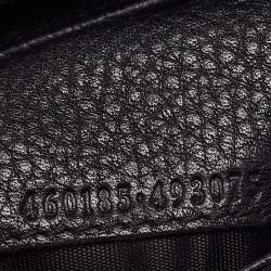 Pre Owned Gucci Black Leather Blind For Love Bee Accent Bifold Wallet