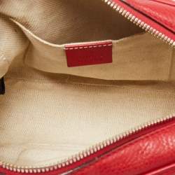 Pre Owned حقيبة كروس غوتشي سوهو ديسكو جلد أحمر 