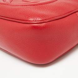 Pre Owned حقيبة كروس غوتشي سوهو ديسكو جلد أحمر 