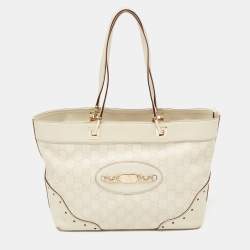 GUCCI PUNCH GUCCISSIMA IVORY LEATHER HOBO BAG - Still in fashion