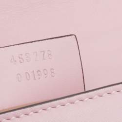 Pre Owned Gucci Pink Leather Broadway Pearly Bee Shoulder Bag