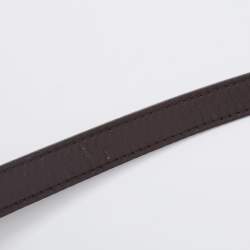 Pre Owned Gucci Dark Brown/Beige GG Canvas and Leather Small Vintage Web Boston Bag