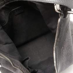 Pre Owned Gucci Grey/Black GG Canvas and Leather Hobo