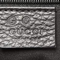 Pre Owned Gucci Grey/Black GG Canvas and Leather Hobo