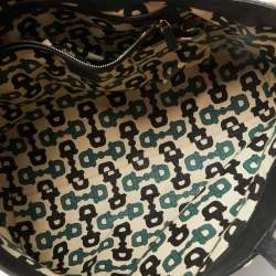Pre Owned Gucci Black Guccissima Leather Medium Babouska Tote