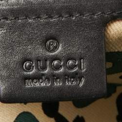 Pre Owned Gucci Black Guccissima Leather Medium Babouska Tote