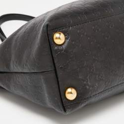 Pre Owned Gucci Black Guccissima Leather Medium Babouska Tote