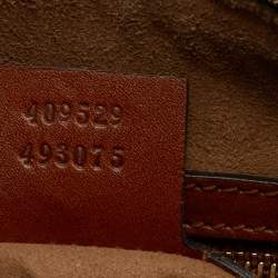 Pre Owned Gucci Beige/Brown GG Supreme Canvas And Leather Small Boston Bag