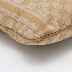 Gucci Beige/Gold GG Canvas Jolicoeur Charms Messenger Bag
