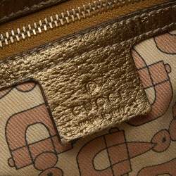 Gucci Beige/Gold GG Canvas Jolicoeur Charms Messenger Bag