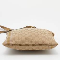 Gucci Beige/Gold GG Canvas Jolicoeur Charms Messenger Bag