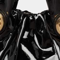 مملوكة مسبقًا Gucci Black Patent Leather Large Hysteria Hobo