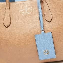 مملوكة مسبقًا حقيبة يد توتس غوتشي سوينج جلد بيج