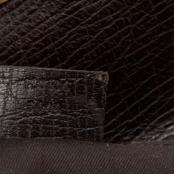 Pre Owned حقيبة كلتش غوتشي هورسبيت جلد وكانفاس جي جي بيج/بني بسلسلة