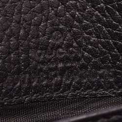 مملوكة مسبقًا Gucci Black Leather GG Marmont Flap Chain Wallet