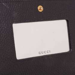 مملوكة مسبقًا Gucci Black Leather GG Marmont Flap Chain Wallet