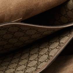 Pre Owned Gucci Beige GG Supreme Canvas and Suede Medium Dionysus Shoulder Bag