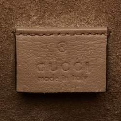 Pre Owned Gucci Beige GG Supreme Canvas and Suede Medium Dionysus Shoulder Bag