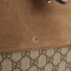 Pre Owned Gucci Beige GG Supreme Canvas and Suede Medium Dionysus Shoulder Bag