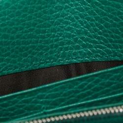 Pre Owned Gucci Green Leather Dionysus Wallet On Chain
