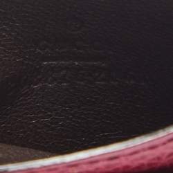Pre Owned Gucci Burgundy Leather Card Holder