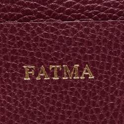 Pre Owned Gucci Burgundy Leather Card Holder