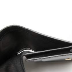 Pre Owned حافظة بطاقات غوتشي جلد غوتشيسيما سوداء  قلاب فيونكة 