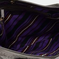 مملوكة مسبقًا حقيبة كتف غوتشي  بريت جلد غوتشيسما رصاصية ميتالك متوسطة 