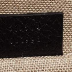 Pre Owned Gucci Black Leather Dollar Interlocking G Crossbody Bag