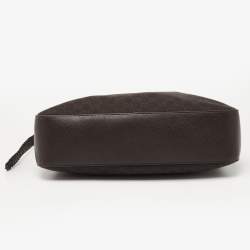 مملوكة مسبقًا حقيبة هوبو غوتشي ماراكش جلد وكانفاس جي جي بني داكن متوسطة