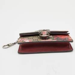 Pre Owned Gucci Multicolor Blooms Print GG Supreme Canvas Super Mini Dionysus Crossbody Bag