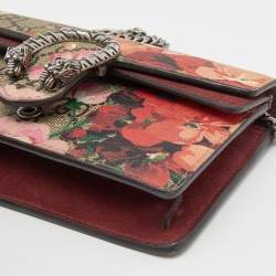 Pre Owned Gucci Multicolor Blooms Print GG Supreme Canvas Super Mini Dionysus Crossbody Bag