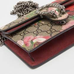 Pre Owned Gucci Multicolor Blooms Print GG Supreme Canvas Super Mini Dionysus Crossbody Bag