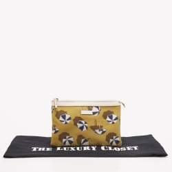 Gucci Tri Color Umbrella Print Canvas and Leather Pouch