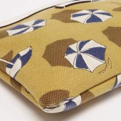 Gucci Tri Color Umbrella Print Canvas and Leather Pouch