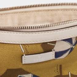 Gucci Tri Color Umbrella Print Canvas and Leather Pouch