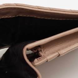 مملوكة مسبقًا Gucci Dusky Pink Matelassé Leather GG Marmont Card Case