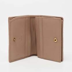 مملوكة مسبقًا Gucci Dusky Pink Matelassé Leather GG Marmont Card Case