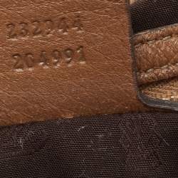 مملوكة مسبقًا  Gucci Tan Leather and Crocodile Large G Wave Hobo