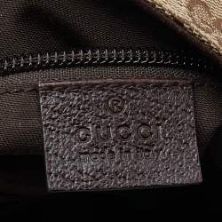 Pre Owned Gucci Beige GG Canvas Medium Web Double Pocket Messenger Bag